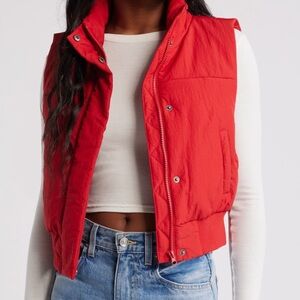 New Thread & Supply Red Sleeveless Mock Neck Vest size Xs